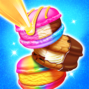 Rainbow Ice Cream Sandwich Maker Ice Cream Shop Mod APK