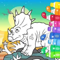 Dino Coloring Mod Apk [Free purchase][Mod speed]