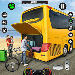 juegos de simulador bus 2019: viaje bus colombia Mod APK'sı