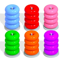 Color Hoop : Ring Sort ASMR 3D Mod Apk [Free purchase][Mod speed]