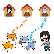 Dog rush: Draw to save games Icon