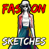 Fashion Design Flat Sketch Icon