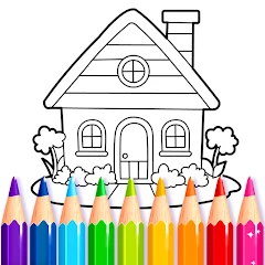 Kids Glitter House Coloring Mod Apk [Remove ads][Mod speed]