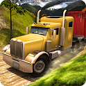Log Transport Truck Driving Icon