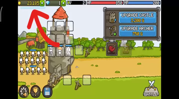 Grow Castle - Tower Defense مهكر