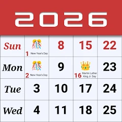 Monthly Calendar & Holidays Mod Apk [Remove ads][Mod speed]