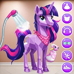 Magical Unicorn Candy World Mod Apk [إزالة الإعلانات][سرعة Mod]