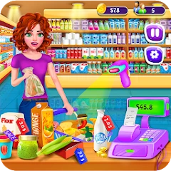 Girl Cashier -Grocery Shopping Mod Apk [Remove ads][Mod speed]