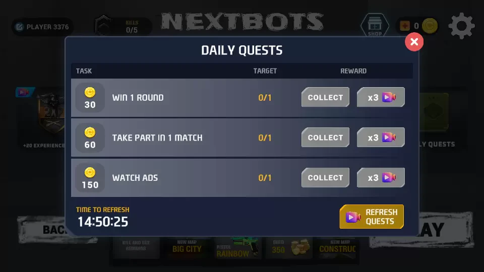 Nextbots In Backrooms: Shooter