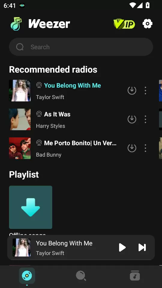 Offline Music Player- Weezer