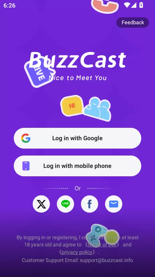 BuzzCast - Live Video Chat App