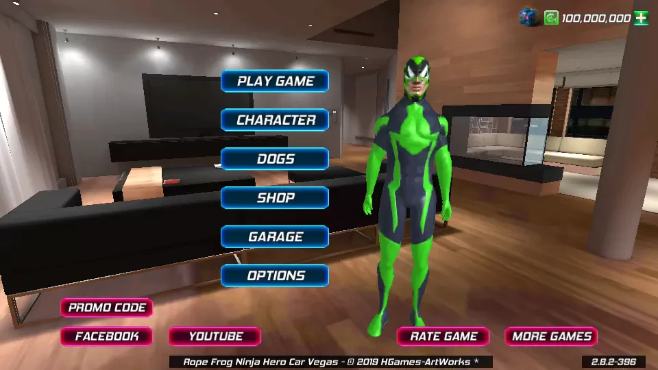 Rope Frog Ninja Hero Car Vegas