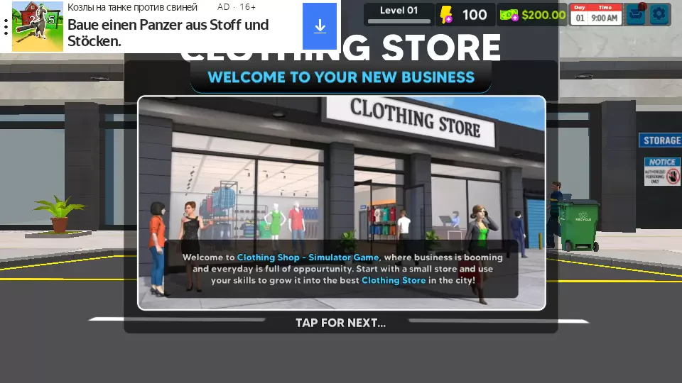 Clothing Shop - Simulator Game