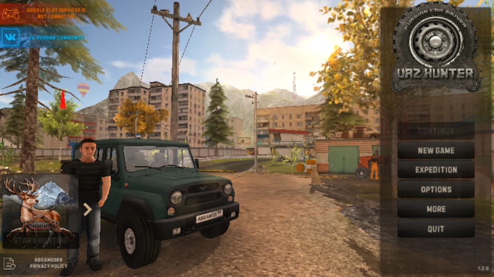 Russian Car Driver Uaz Hunter