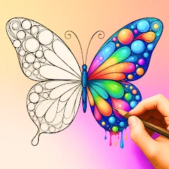 رسم الفراشة تتبع وتلوين Mod Apk [Remove ads][Mod speed]
