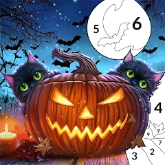 Halloween Coloring Book Game Mod Apk [Free purchase][Mod speed]