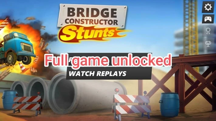 Bridge Constructor Stunts MOD APK Review And Video Guide for Android Banner