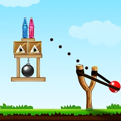 Bottle Shooter Slingshot Game