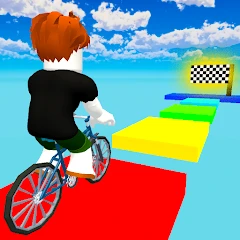 Obby bike: Паркур на велике Мод Apk 1.22.2 [Убрать рекламу][Mod speed]