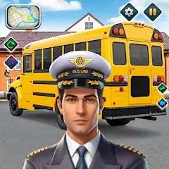 لعبة حافلة مدرسية Mod Apk [Unlimited money][Free purchase]