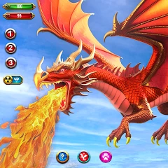 Flying Dragon Simulator Games Mod Apk [Unlimited money][High Damage][Invincible][Mod speed]