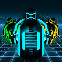 Neon Bike Battle Mod Apk [Без рекламы][Мод на скорость]