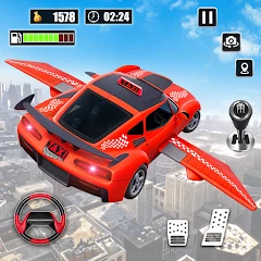 Flying Taxi Driving Game Sim