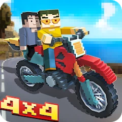 Blocky Moto Bike Winter Breeze Mod apk