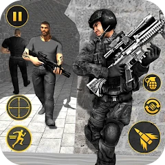 Anti-Terrorist Shooting Game Mod Apk [God Mode][Weak enemy]