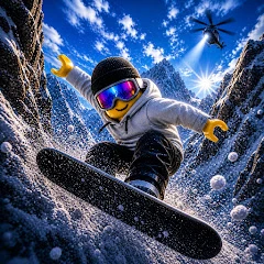 Obby Snowboard: Parkour Racing Mod Apk [Remove ads][Mod speed]