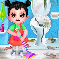 Home Clean Up Girl Game Mod Apk [Remove ads][Mod speed]