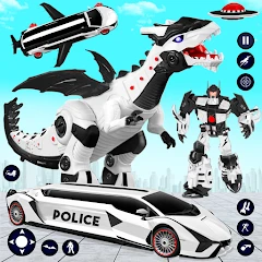 Limo Car Dino Robot Car Game Mod apk
