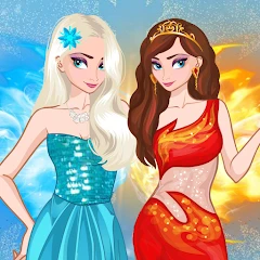 Icy or Fire dress up game Mod Apk 2.4.11 [ازالة الاعلانات][Mod speed]