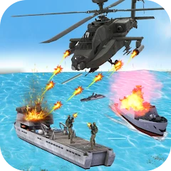 Gunship War : Helicopter Games Mod Apk 4.1 [شراء مجاني]