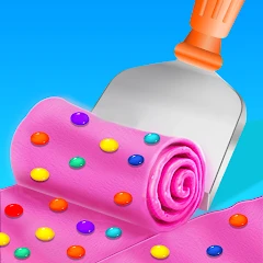 Colorful Ice Cream Roll Maker Mod Apk [Free purchase][Mod speed]