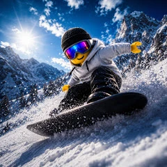 Obby Snowboard: Parkour Racing Mod Apk [Remove ads][Mod speed]
