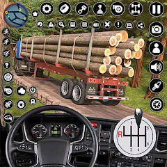Log Transporter Truck Driving Mod apk