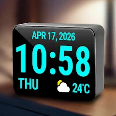 Huge Digital Clock Widget Mod apk
