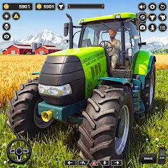Village Driving Tractor Games
