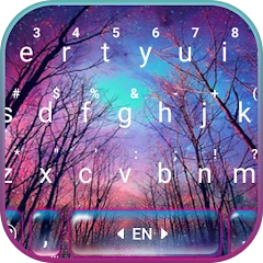Starry Night Tree Keyboard The