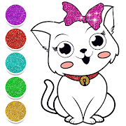 Kitty Coloring pages - Little Cats Glitter Book