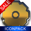 Gold Gear HD Icon Pack Mod