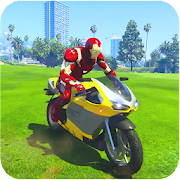 Superheroes Tricky Motorbike Stunt Mod
