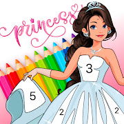 Animated Princess Coloring Book by numbers Mod APK