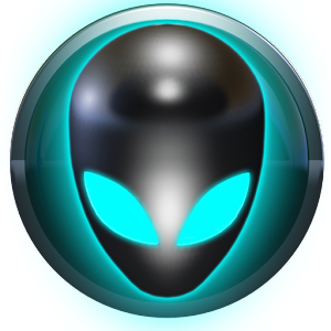 poweramp skin alien lightblue icon