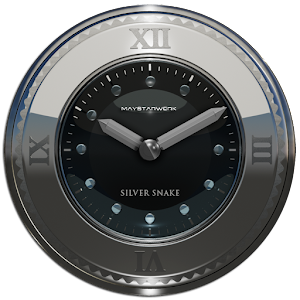 silver snake clock widget Mod