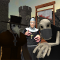 Plague Doctor Neighbor. Scary Nun and Grim Escape Mod