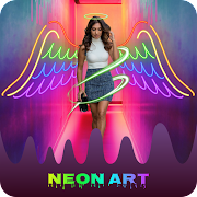 Neon Art Photo : Spiral Effect