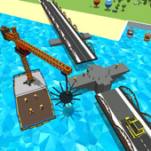 Build River Bridge Sim: River Construction Games Mod