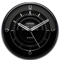 DUKE Designer Clock Widget black silver Mod
